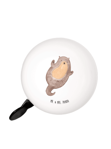 Mr. & Mrs. Panda Fahrradklingel Otter Umarmen ohne Spruch in Weiß