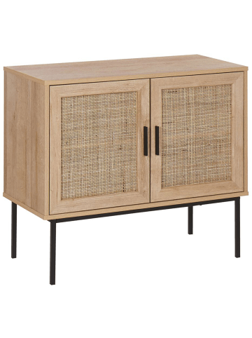 Beliani Sideboard PASCO in Braun/Schwarz - (W) 80 x (H) 72 x (L) 40 cm