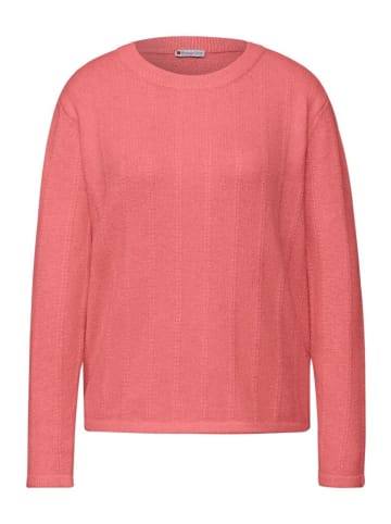 Street One Pullover in striking coral mel.