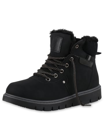 VAN HILL Worker Boots Penelope in Schwarz