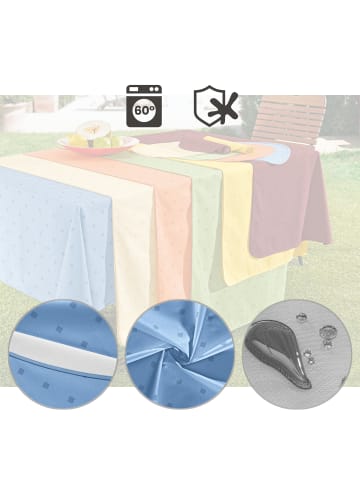 Erwin Müller Baumwollmischung Tischdecke Neuss in blau