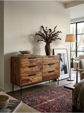 KADIMA DESIGN Kommode 117x80x42 cm Massivholz / Metall Schubladenkommode