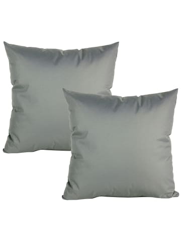 JACK 2er Set Outdoor Kissenhülle 45x45cm Uni in Grau