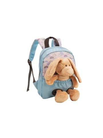 Nici Rucksack mit Plüschtier Hase, hellblau, ab 3 Jahre