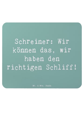 Mr. & Mrs. Panda Mousepad Spruch Schreiner Kompetenz mit Spruch in Meeresbrise