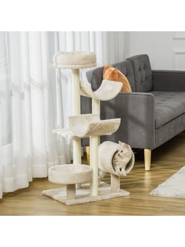 Pawhut Kratzbaum Beige L50 x B40 x H105 cm