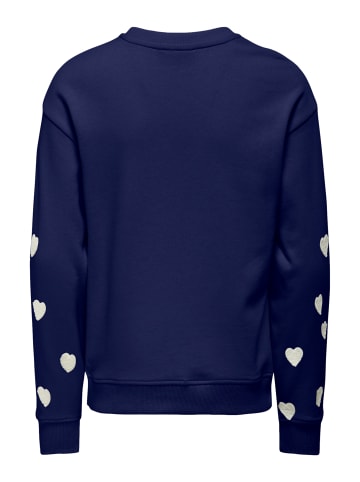 KIDS ONLY Pullover 'Marisa Teddy Heart' in blau
