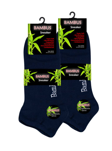 Vincent Creation® Sneaker Socken "Bambus " 6 Paar in marineblau