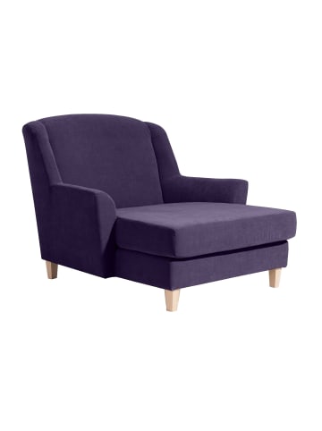 others SESSEL XXL Karil Bezug Veloursstoff Buche natur / violett