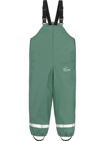 Normani Outdoor Sports Baby Regenhose mit Hosenträgern in Dunkelgrün