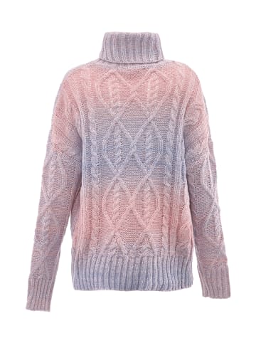 myMo Rollkragenpullover in BLAU PINK