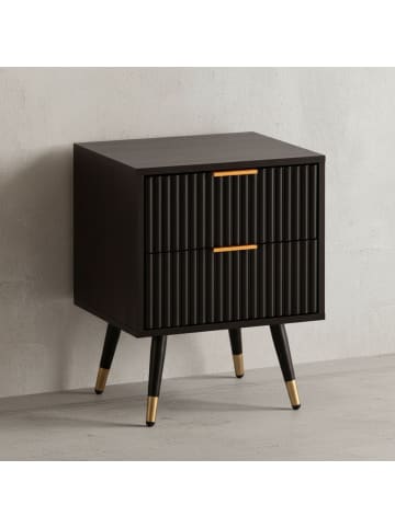 KADIMA DESIGN Nachtkonsole mit Eiche-Dekor 43,5x39x56 cm Nachttisch Modern,