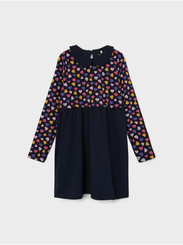 name it Kinder Print Kleid für Mädchen Freizeit Langarm Dress NKFODNIA in Blau