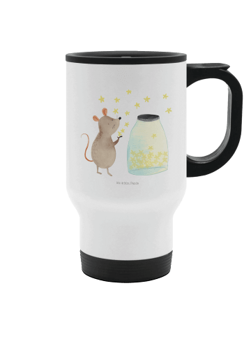 Mr. & Mrs. Panda Thermobecher To Go Maus Sterne ohne Spruch in Weiß
