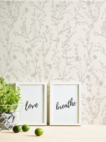 A.S. Création Tapete Blooming Silhouettes in Weiß