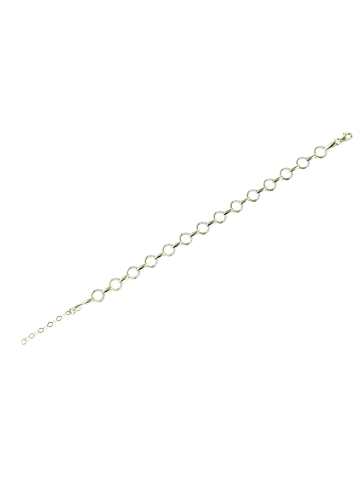 Adeliás Damen Armband aus 333 Gold mit Zirkonia 17 cm in gold