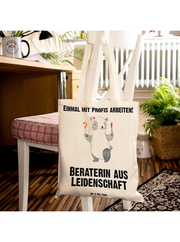 Mr. & Mrs. Panda Shopping Tasche Beraterin Leidenschaft mit Spruch in Creme