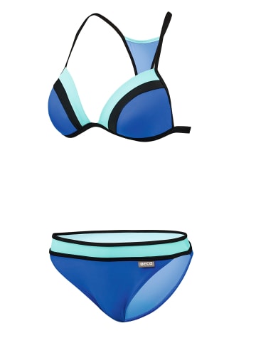 BECO the world of aquasports Bikini BEactive Sweetheart X-Back Swimwear in blau-türkis