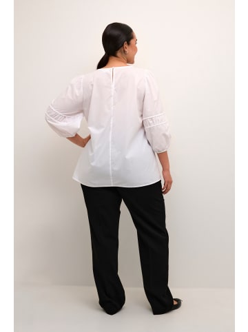 KAFFE curve Langarm-Bluse KCelina in Optical White