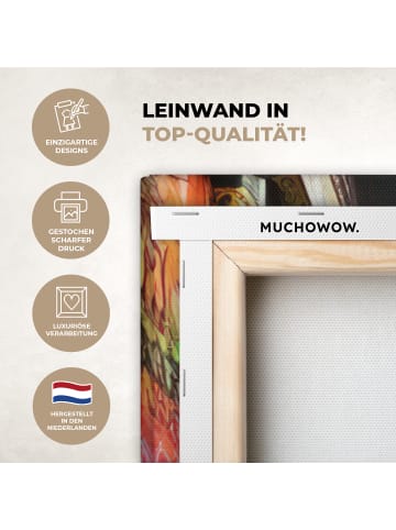 MuchoWow Leinwand bilder Bunte Treppe (BxH)