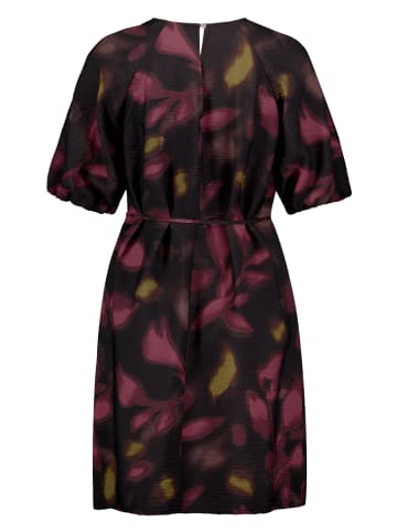 Zero  Casual-Kleid mit Bindegürtel in Black/Dark Red