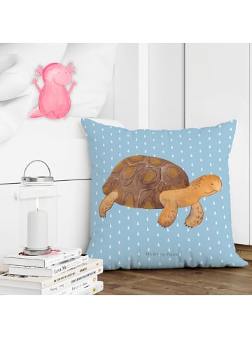 Mr. & Mrs. Panda Kissen Schildkröte MHerzieren ohne Spruch in Blau Pastell