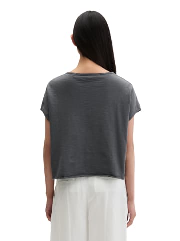 Marc O'Polo Ärmelloser Feinstrick-Pullover loose in Oxide Grey
