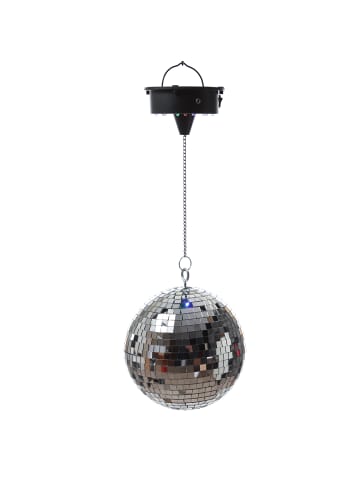 SATISFIRE Discokugelmotor mit farbigen LED in schwarz