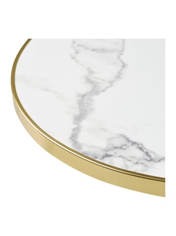 ebuy24 CaféTisch Trine Weiß 60 x 60 cm