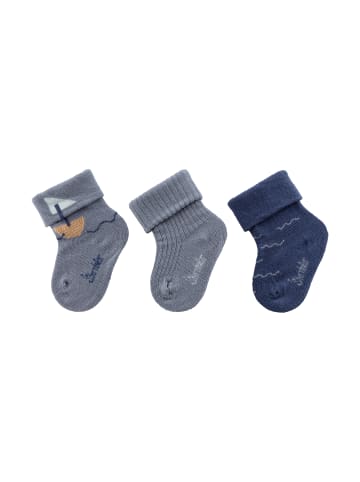 Sterntaler Baby Socken 3er-Pack Boot in blaugrau
