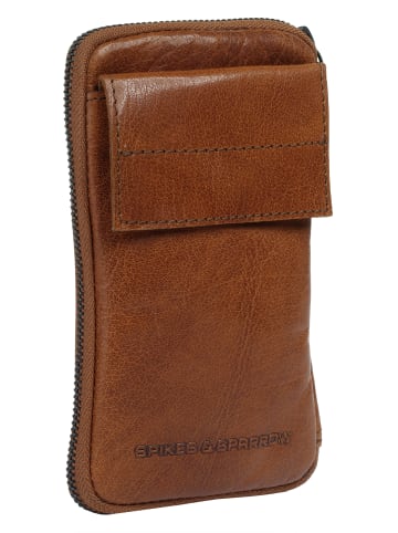 SPIKES & SPARROW Umhängetasche echt Leder in cognac