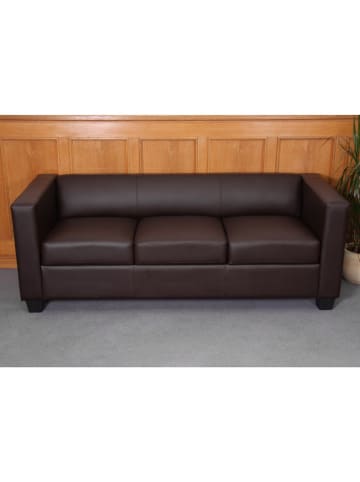 MCW 3er Sofa Lille, Kunstleder, coffee