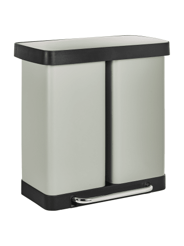 Beliani Abfallbehälter ECOSORT in Grün/Schwarz - (W) 59 x (H) 62 x (L) 31 cm