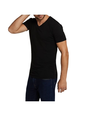 Bamboo Basics T-Shirt 2er Pack in Schwarz