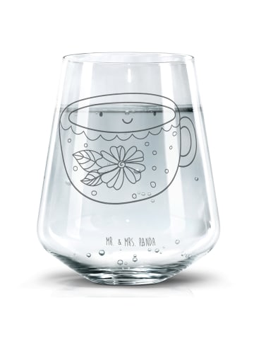 Mr. & Mrs. Panda Glas Kaffee Tasse ohne Spruch in Transparent