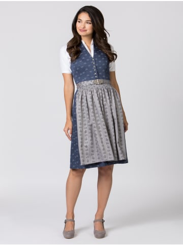 Stockerpoint Midi Dirndl "Amalie 2" in dunkelblau-grau