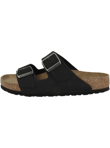 Birkenstock Pantolette Arizona SFB Nubukleder Weichbettung schmal in schwarz