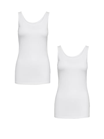 JACQUELINE de YONG Tank Top 2-er Stück Pack Ärmelloses Basic Shirt Set JDYAVA in Weiß-4