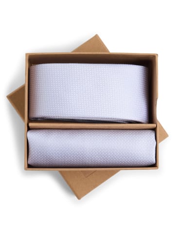 Finshley & Harding London Krawatte in hellblau silber - 0001