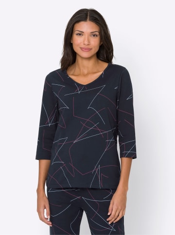 Sieh an! Freizeitshirt in marine-bedruckt