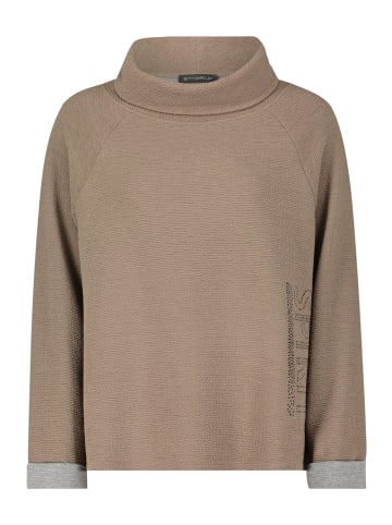 Betty Barclay Sweatshirt mit hohem Kragen in Taupe/Grey