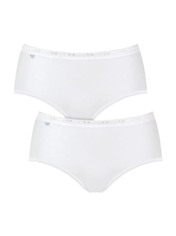 Sloggi Baumwolle, Single-Jersey Hüftslip 2er-Pack Basic+ in weiß