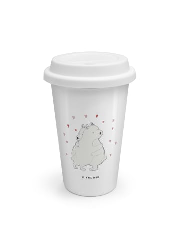 Mr. & Mrs. Panda Tumbler Eisbär Umarmen ohne Spruch in Weiß