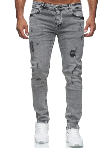 RESLAD Jeans Destroyed Stretch Denim in grau(2090)