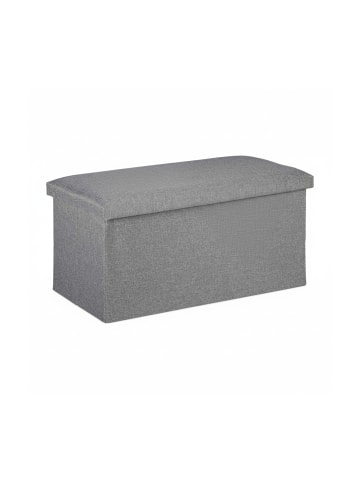 relaxdays Sitzbank in Grau - (B)76,5 x (H)38 x (T)38,5 cm