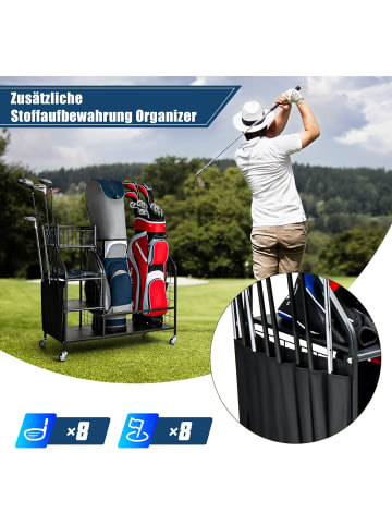 COSTWAY Golf-Organizer 4 in 1 in Schwarz