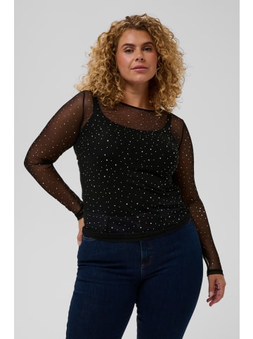 KAFFE curve T-shirt KCtina Tight fit in Black Deep CC