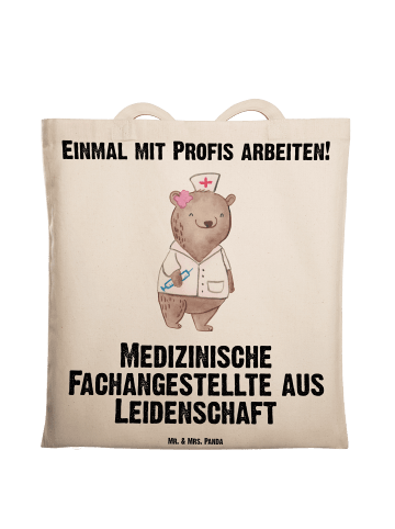 Mr. & Mrs. Panda Shopping Tasche Medizinische Fachangestellte Le... in Creme