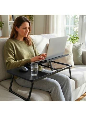 relaxdays Laptoptisch in Schwarz