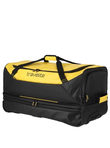 travelite Basics - Rollenreisetasche Plane 98/119L 70 cm erw. (black) in gelb